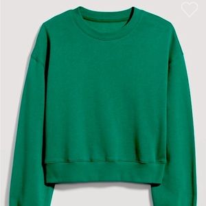 DONATING SOON - Old Navy Green slightly cropped sweatshirt lightweight